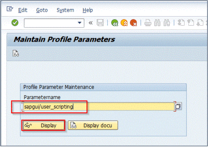 RZ11 Profile Parameter Page