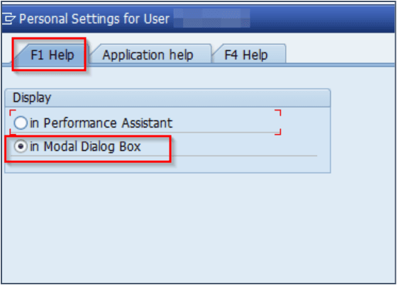 SAP GUI F1 Help