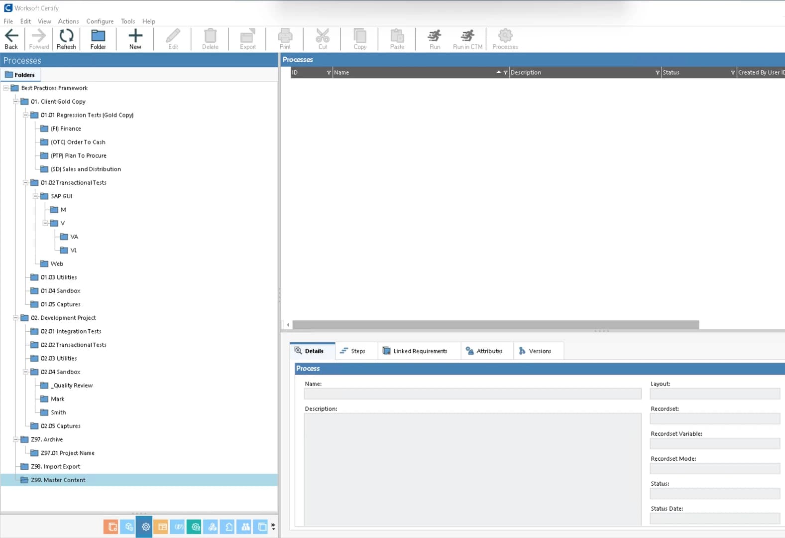 Worksoft Certify Folder Structure